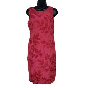 Maggy London Petites 100% Silk Floral Print Sleeveless Tie Back Dress 10 sheath